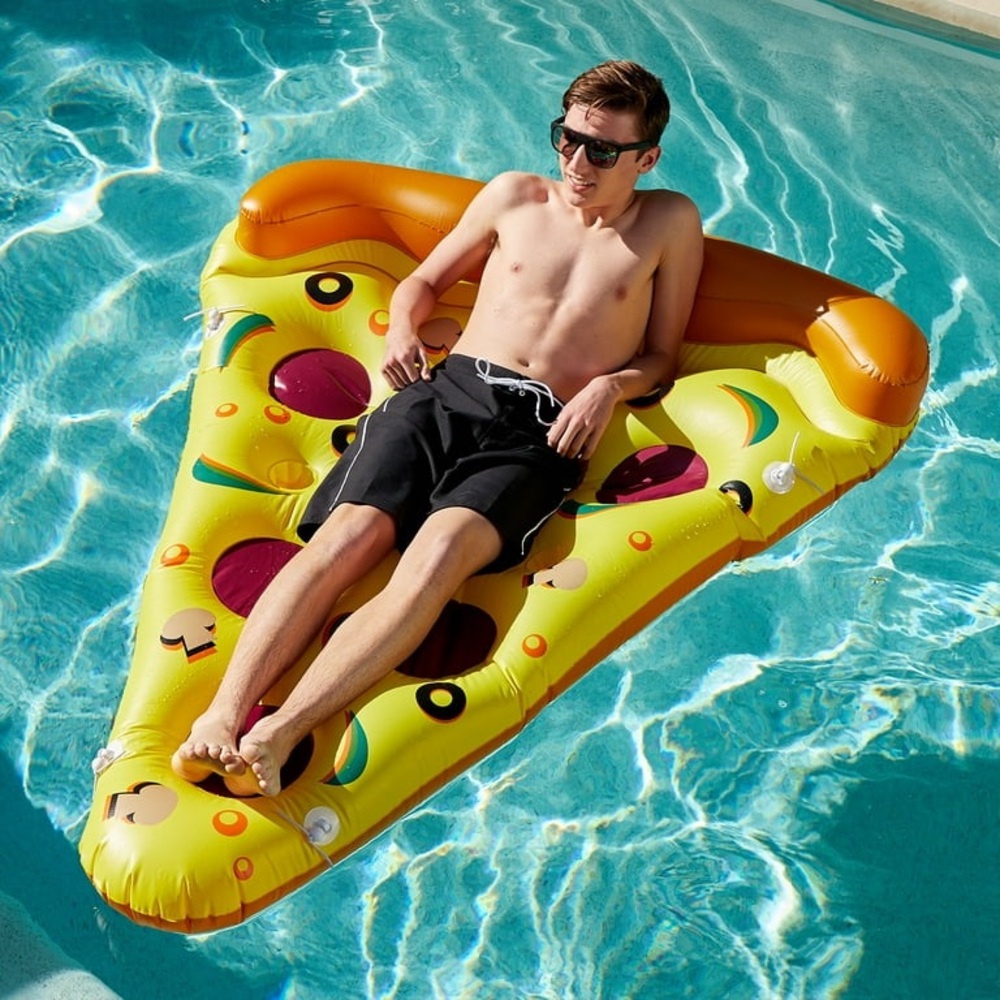 Joyin Giant Inflatable Supreme Pizza Slice Pool Raft Durable Summer Fun Swimming - Picture 7 of 7